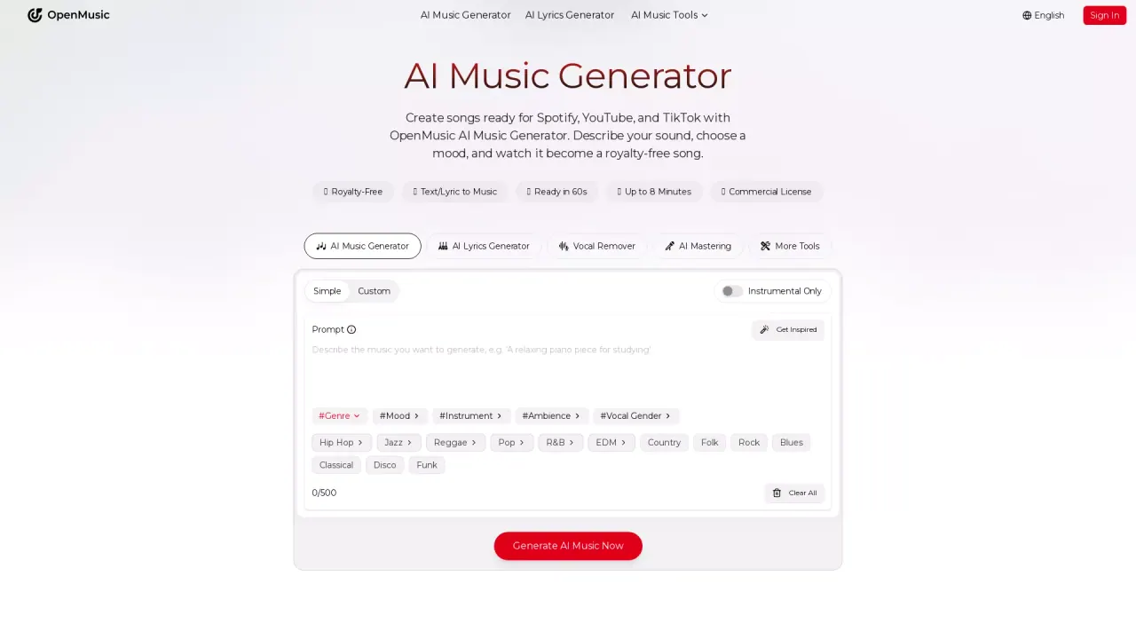 OpenMusic screenshot