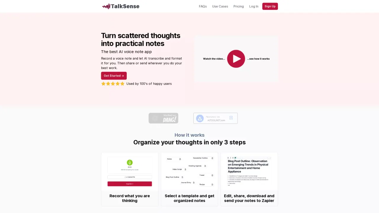 TalkSense screenshot