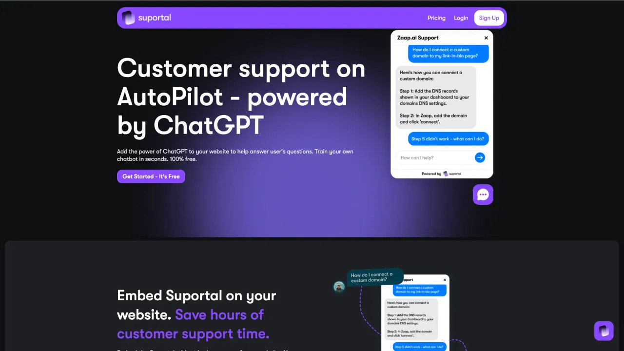 Suportal screenshot