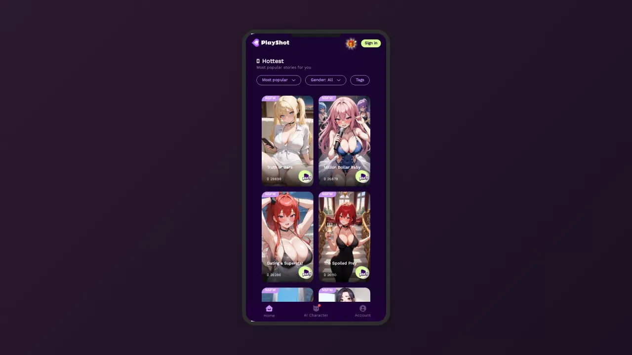 Playshot screenshot
