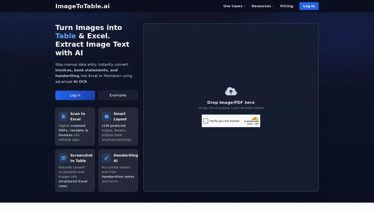 ImageToTable screenshot