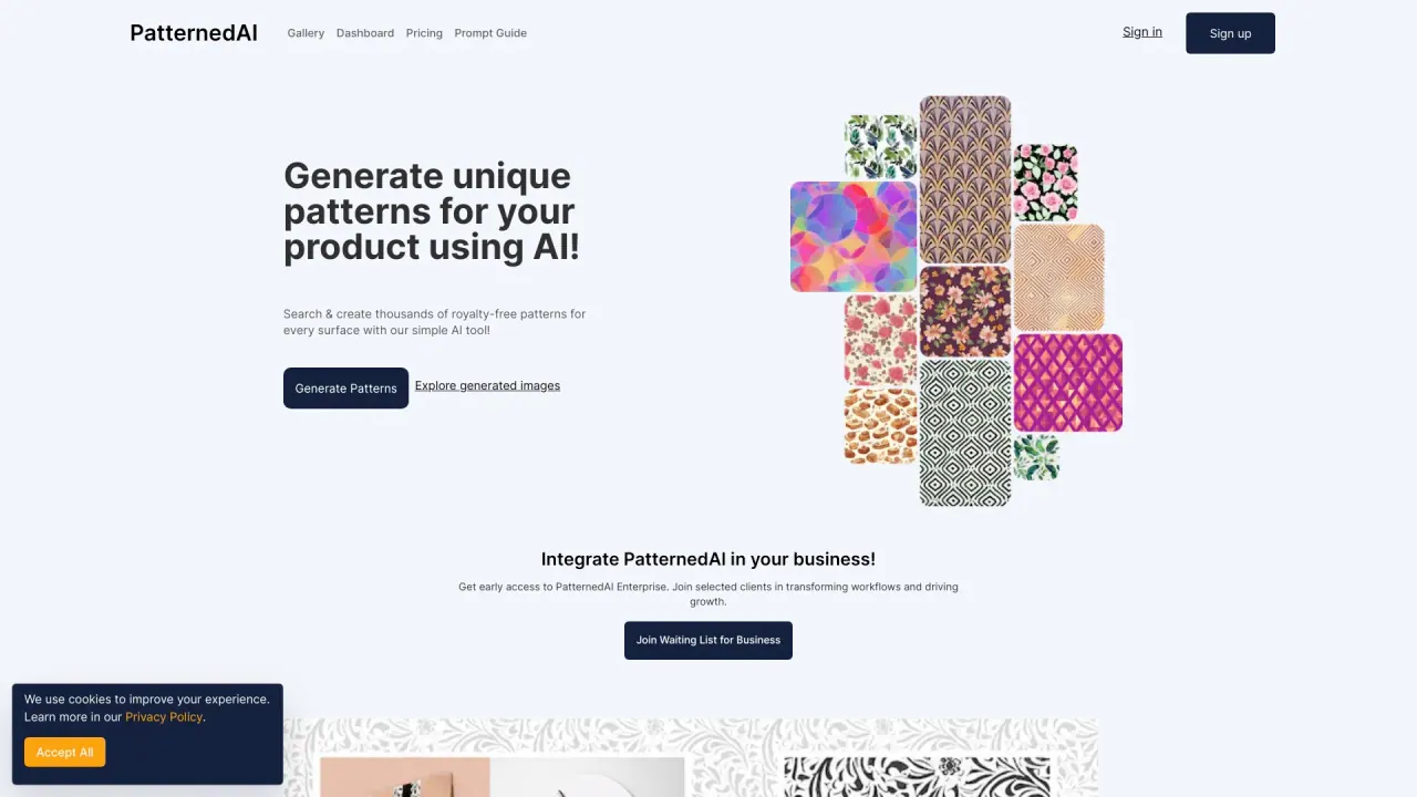 Patterned screenshot