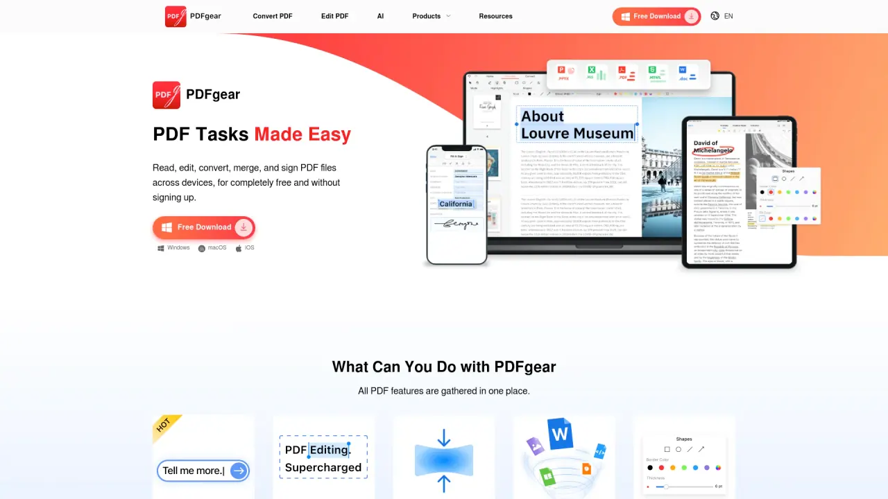 PDFgear screenshot