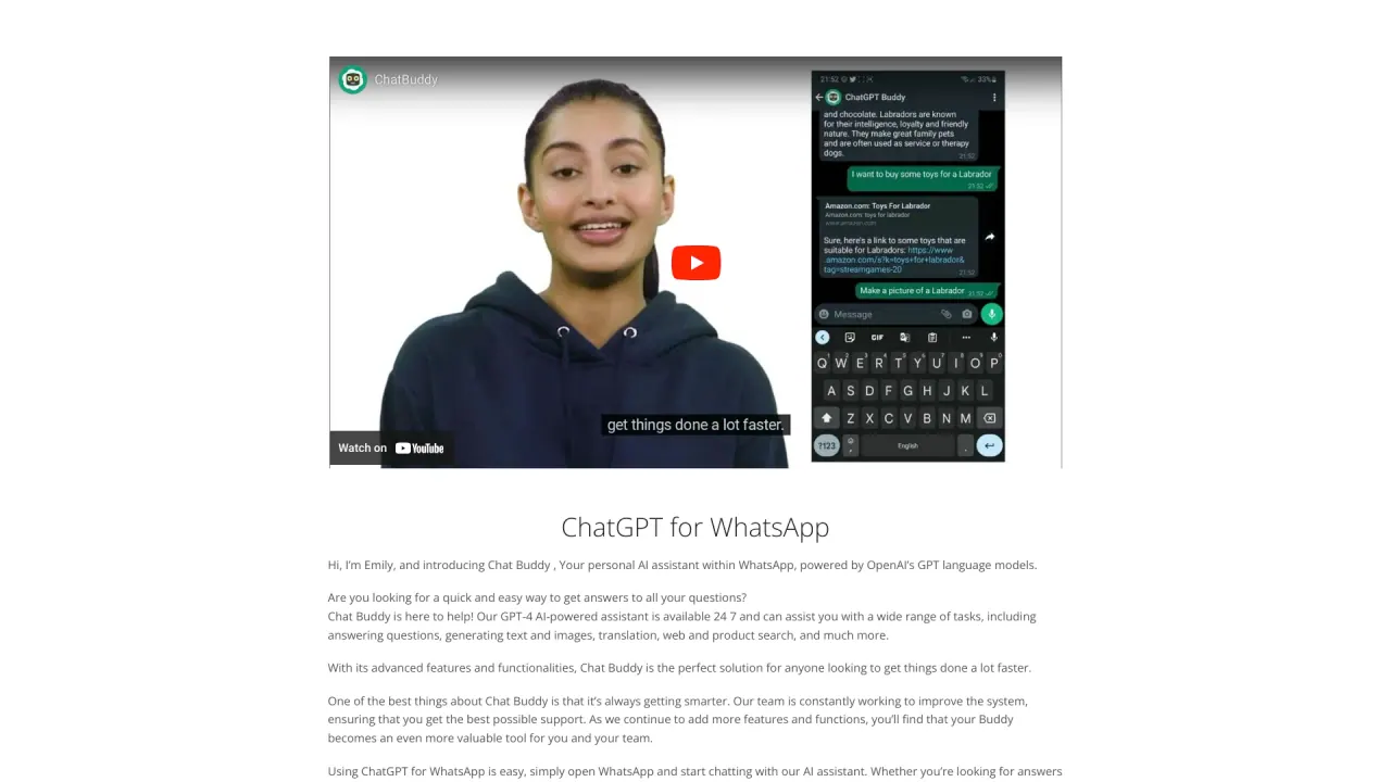 ChatBuddy screenshot