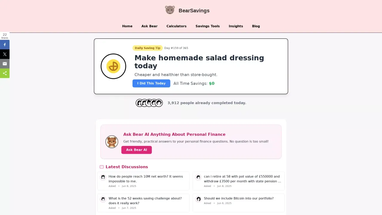BearSavings screenshot