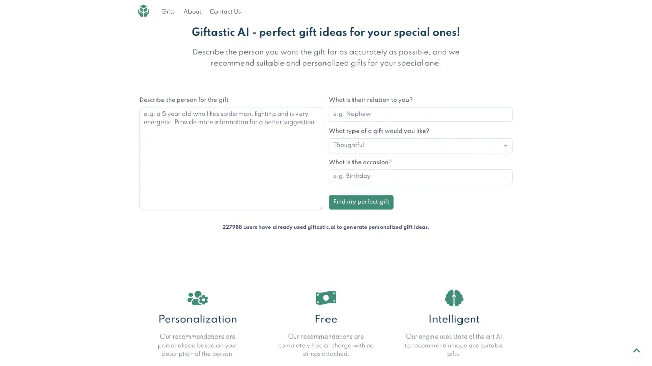 GiftasticAI screenshot