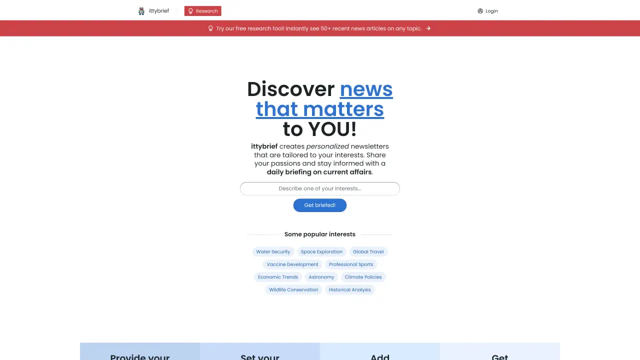Ittybrief screenshot