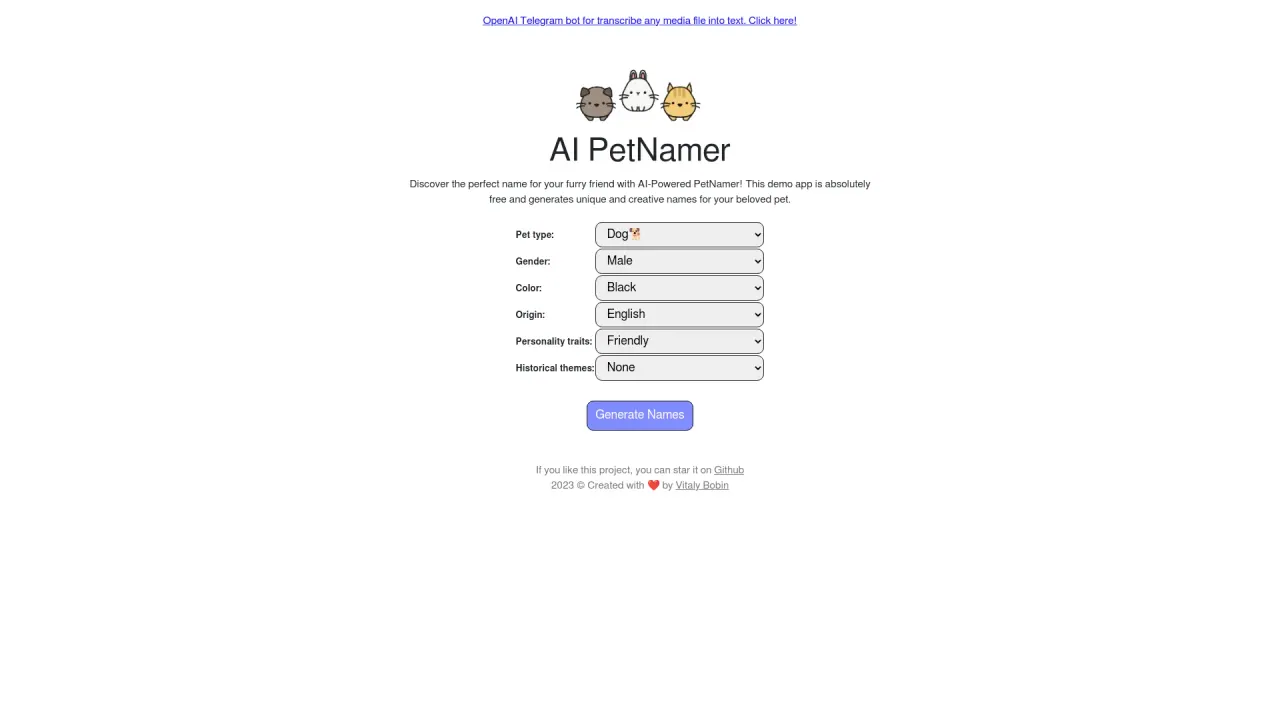 AIPet Namer screenshot