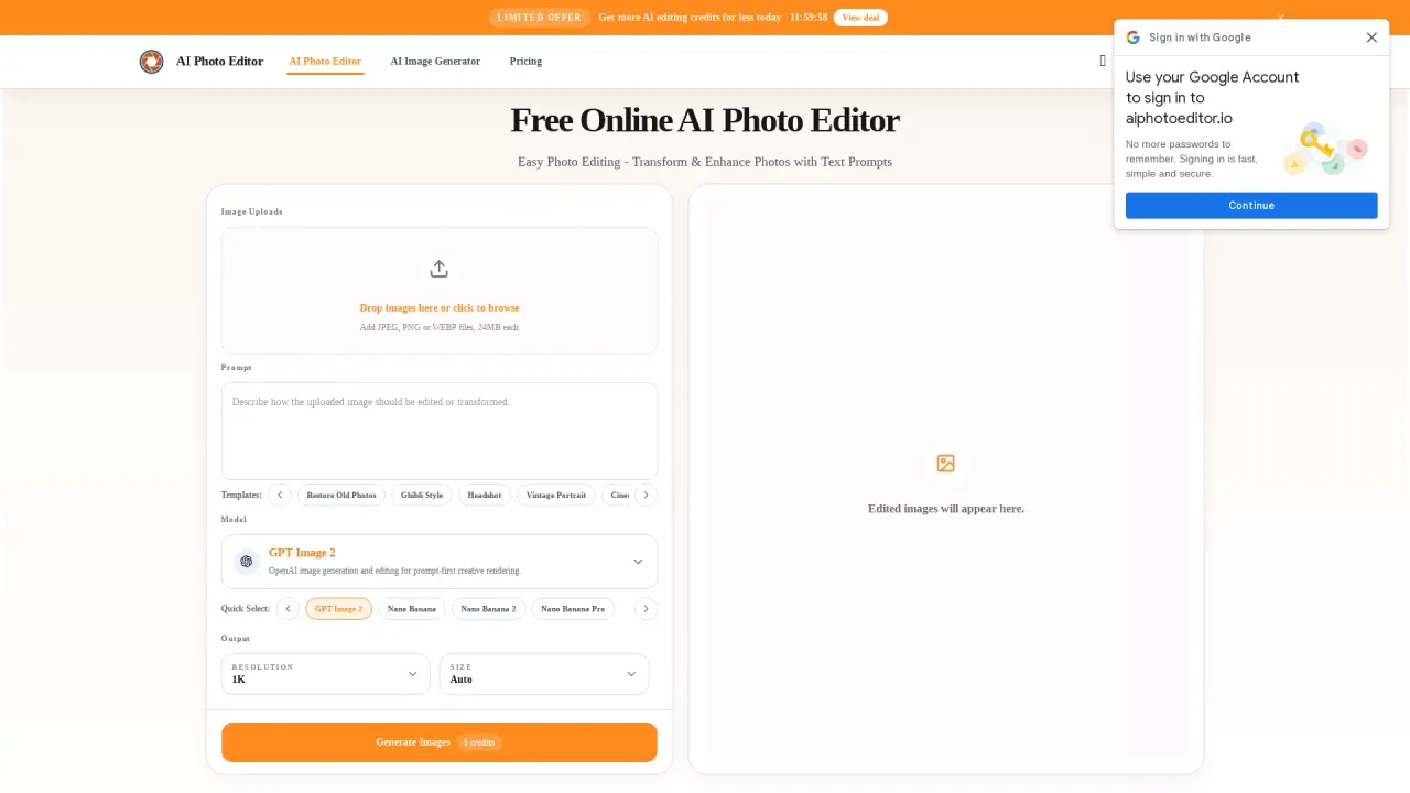 AIPhotoEditor screenshot