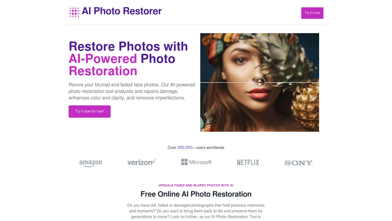 AI Photo Restorer screenshot