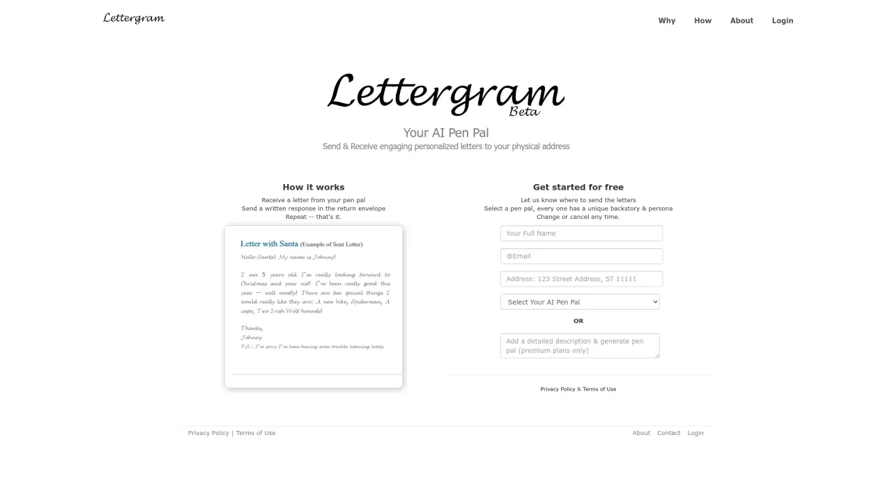 Lettergram screenshot