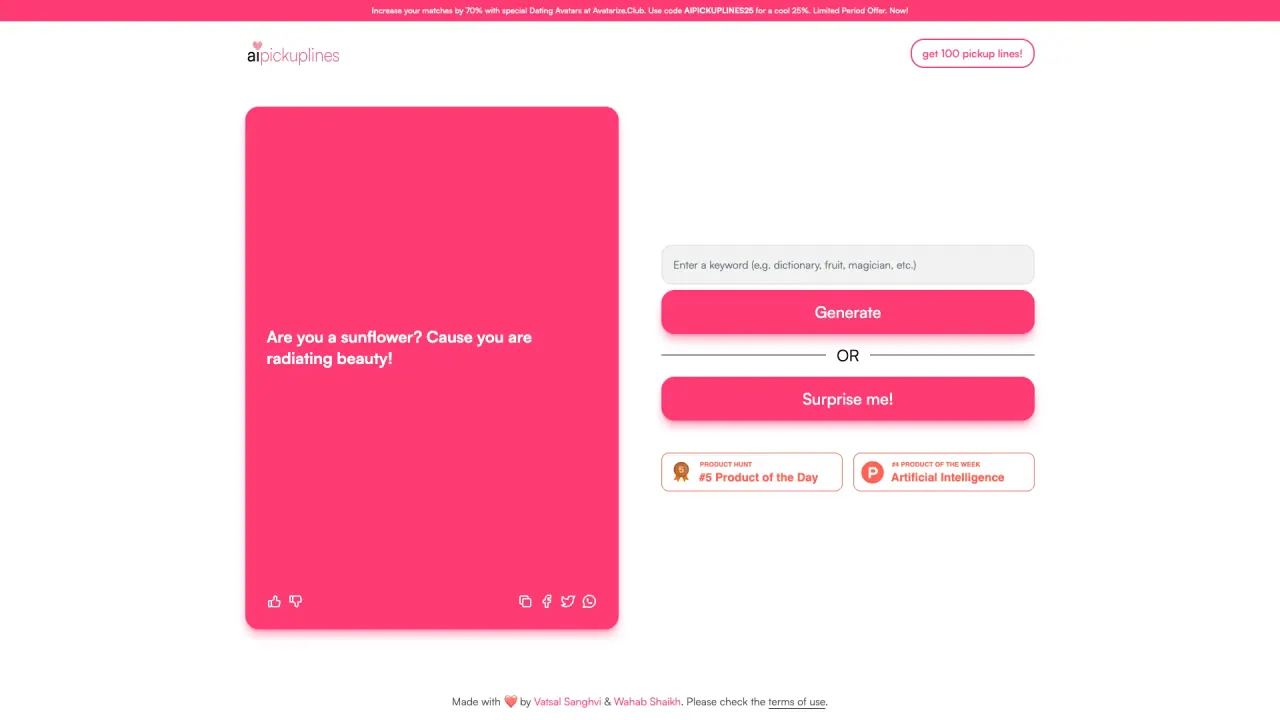 AI Pickup Lines screenshot
