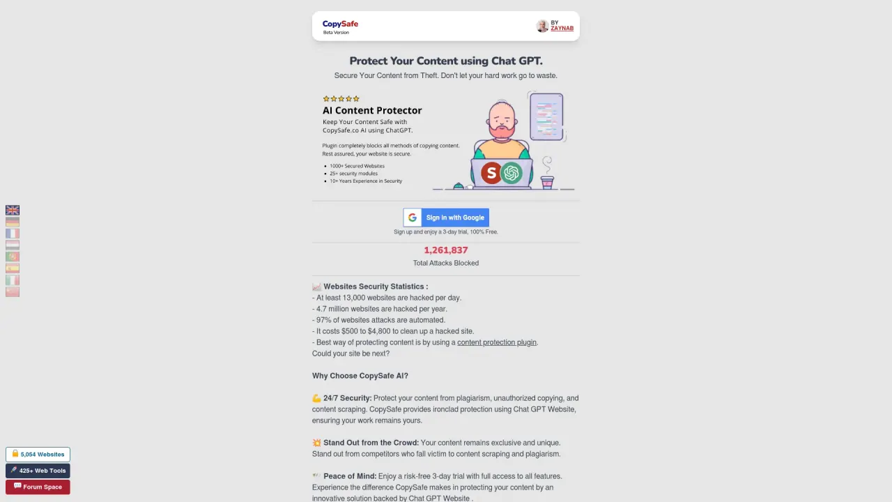 Copysafe AI screenshot
