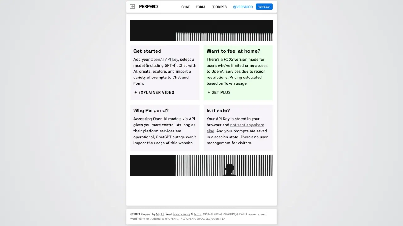 Perpend screenshot