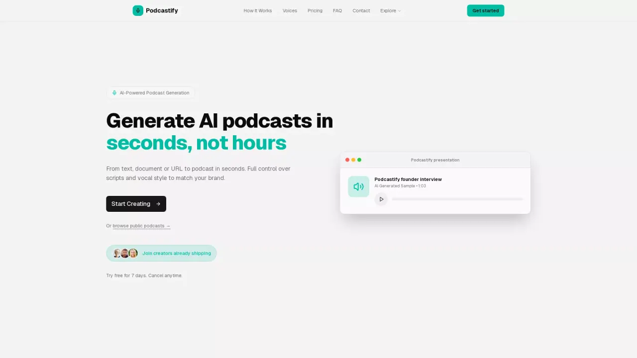 Podcastify screenshot