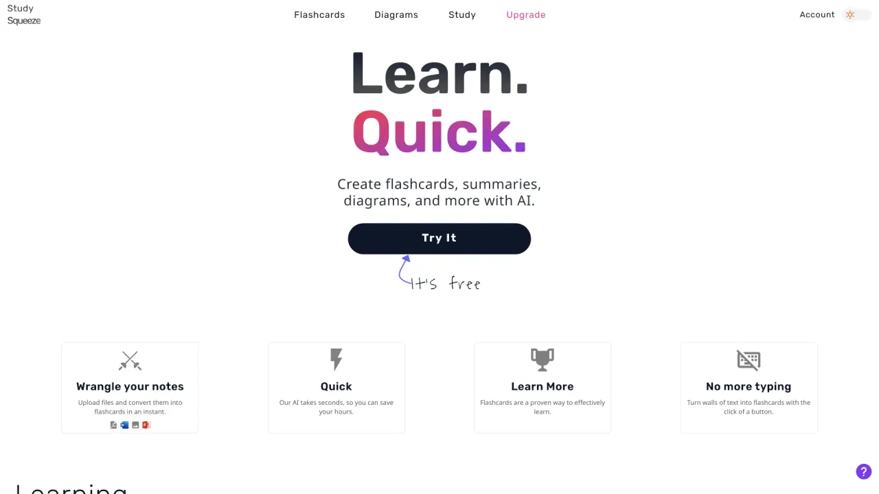 Studysqueeze screenshot