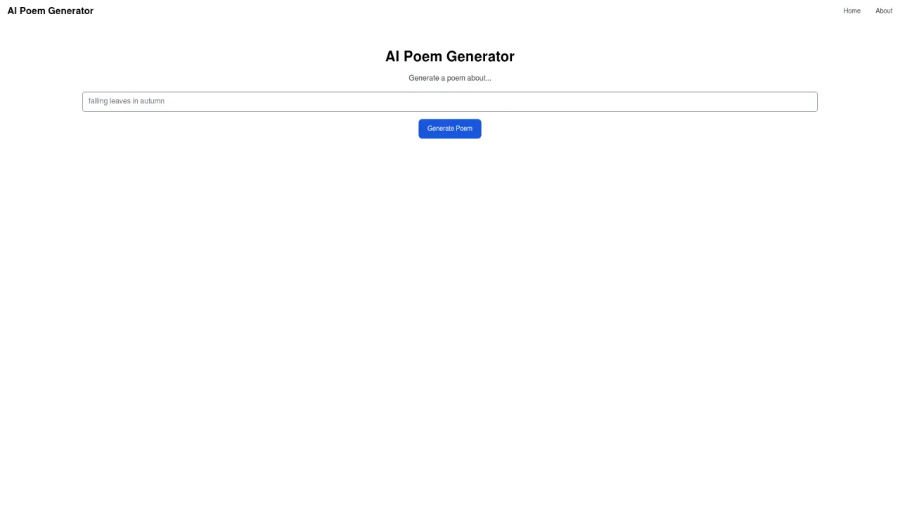 AIPoem Generator screenshot