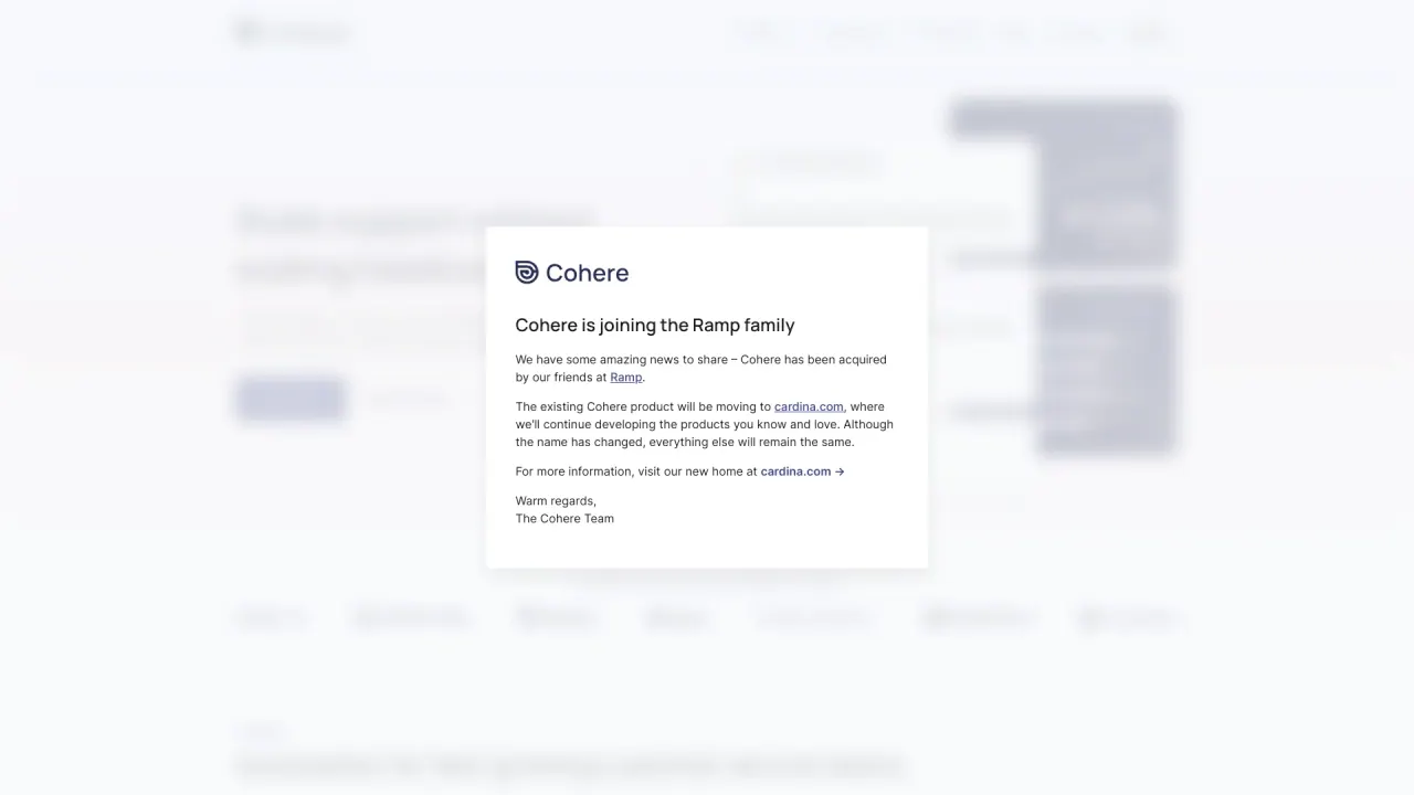 Cohere screenshot