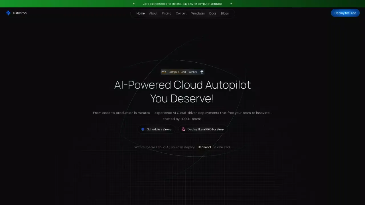 Kuberns screenshot