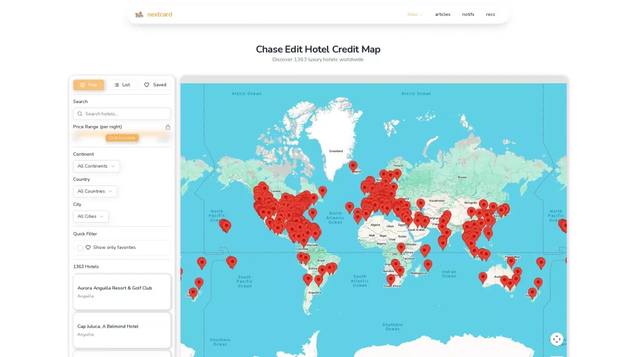 EditHotelCreditMap screenshot