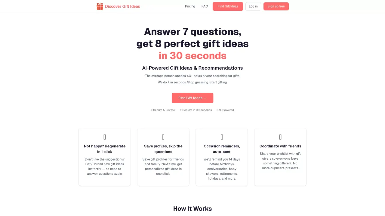 DiscoverGiftIdeas screenshot