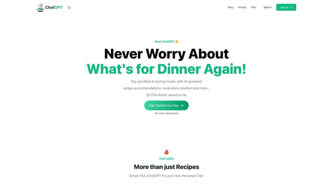 ChefGPT screenshot