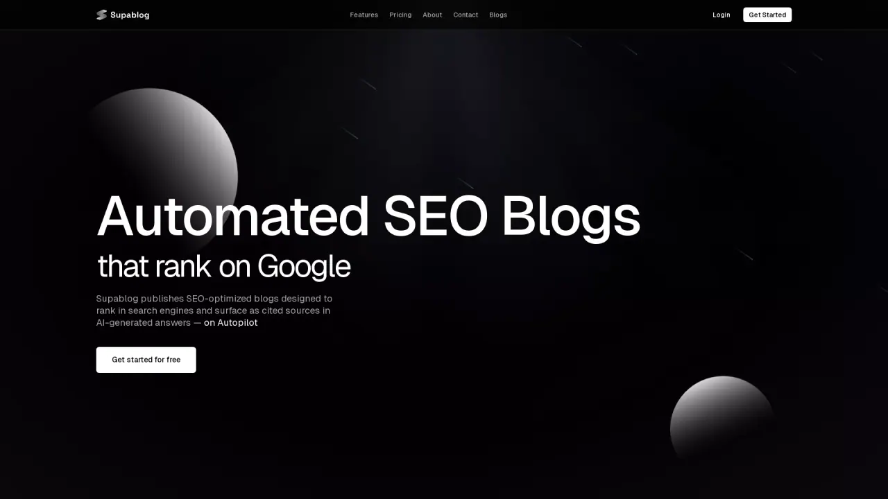 Supablog screenshot