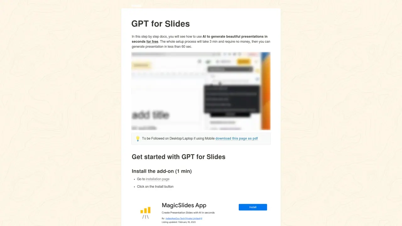 Gptforslides screenshot