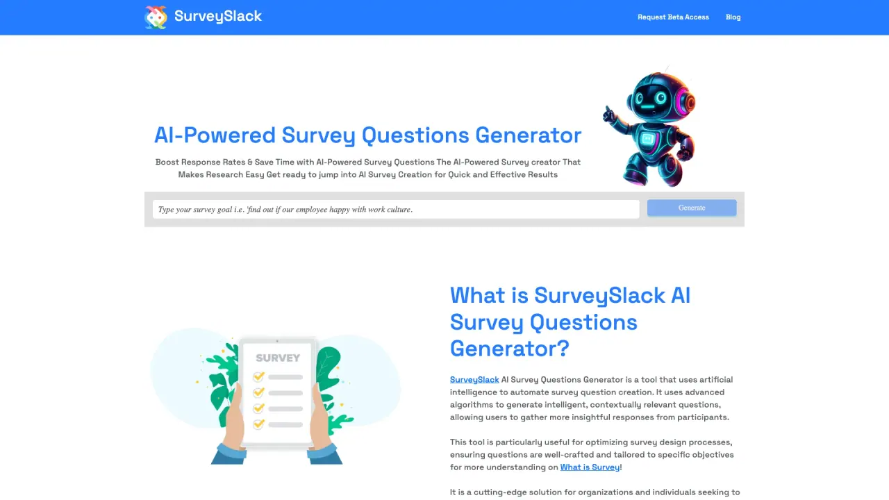 SurveySlack.com screenshot