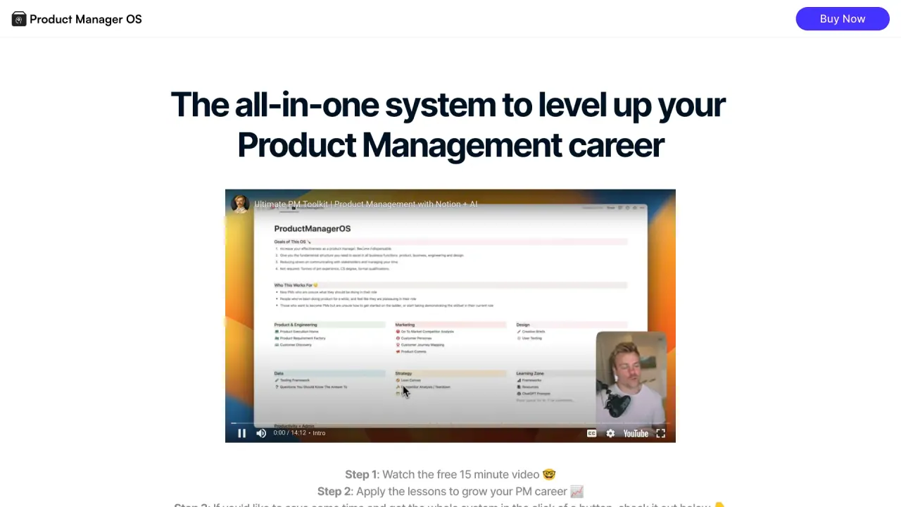 Product Manager OS screenshot