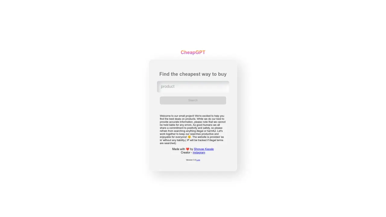 CheapGPT screenshot