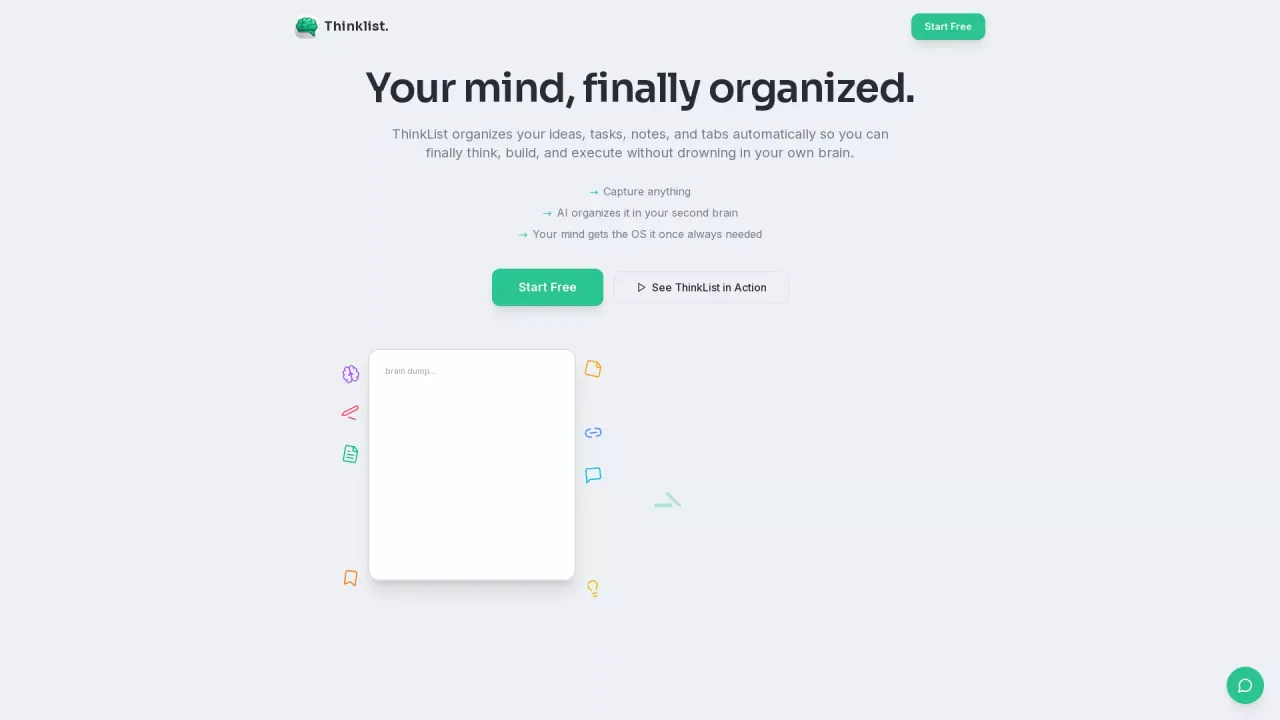 Thinklist screenshot