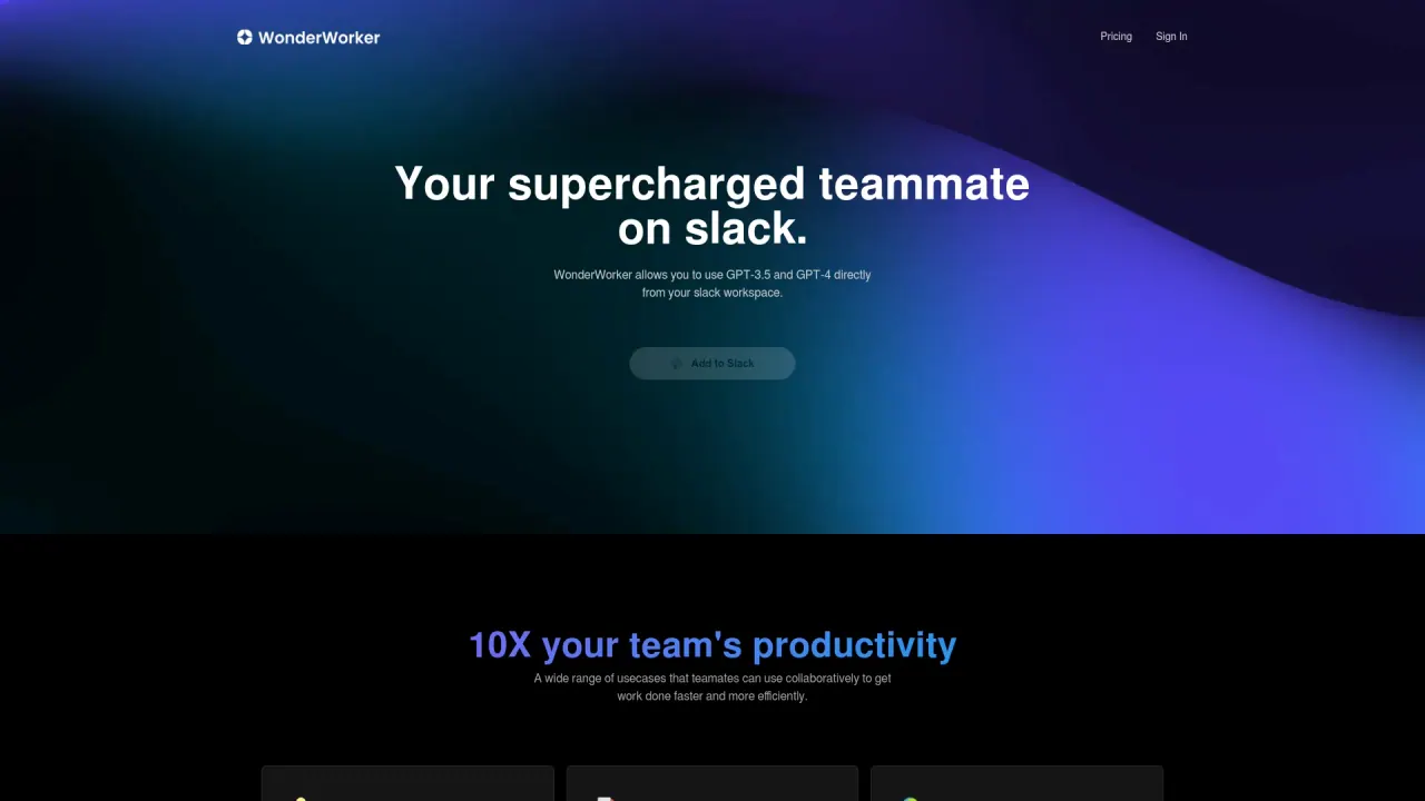 Wonder Worker AI screenshot