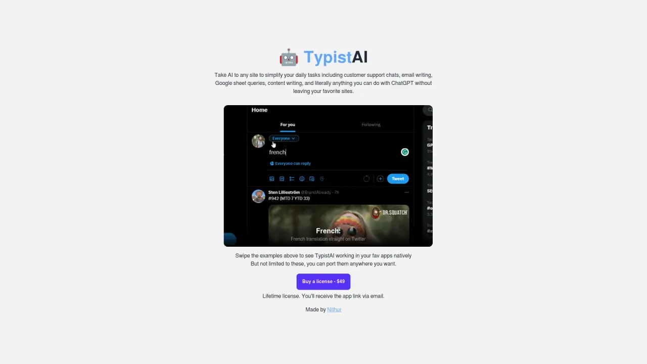 TypistAI screenshot