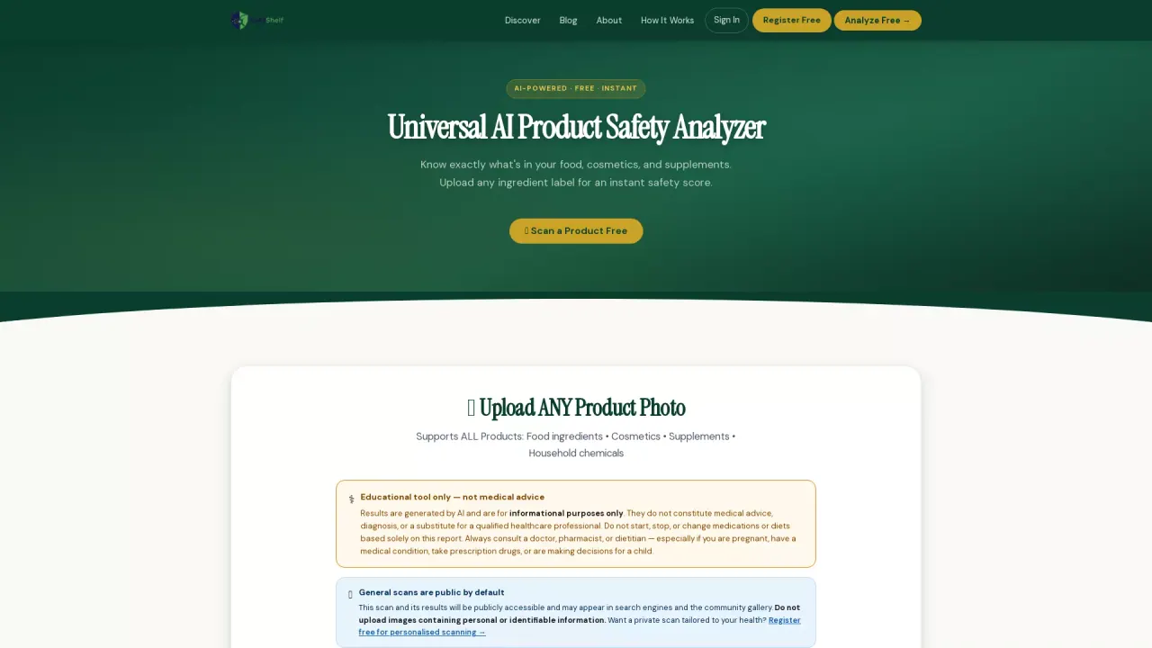 SafeShelf screenshot