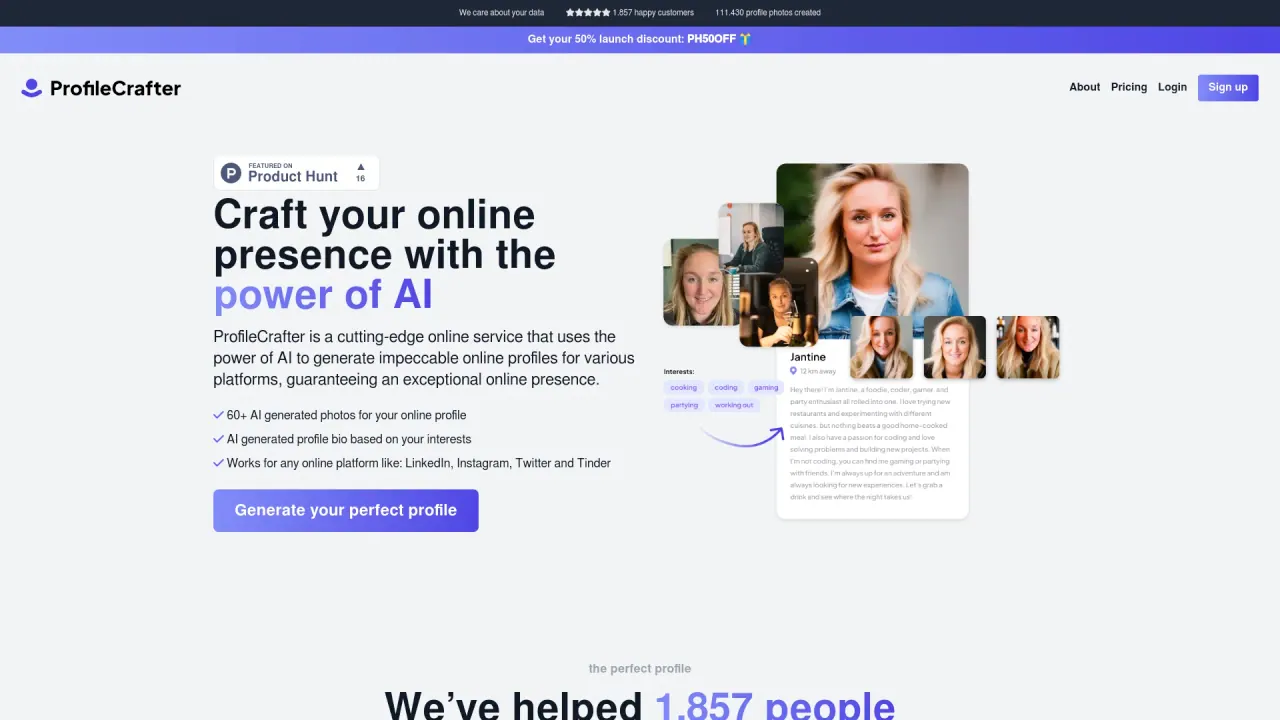 Profile Crafter screenshot