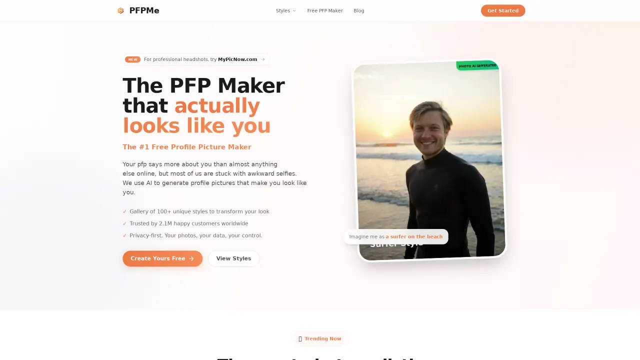 PFPMe screenshot