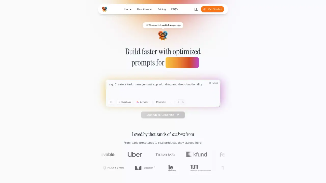 LovablePrompts screenshot