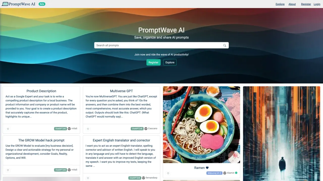 PromptWave screenshot