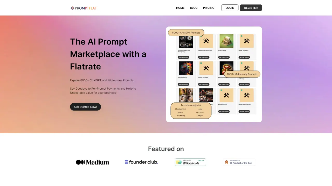 PromptFlat screenshot