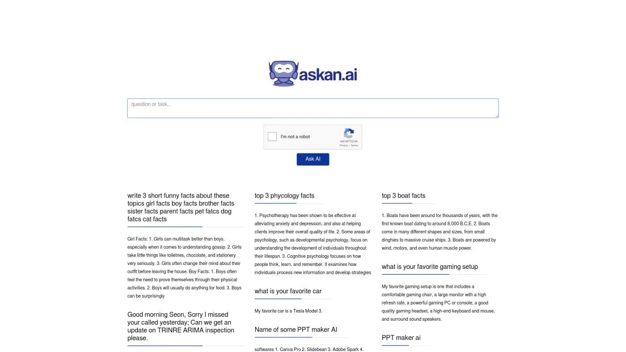 Ask An AI screenshot