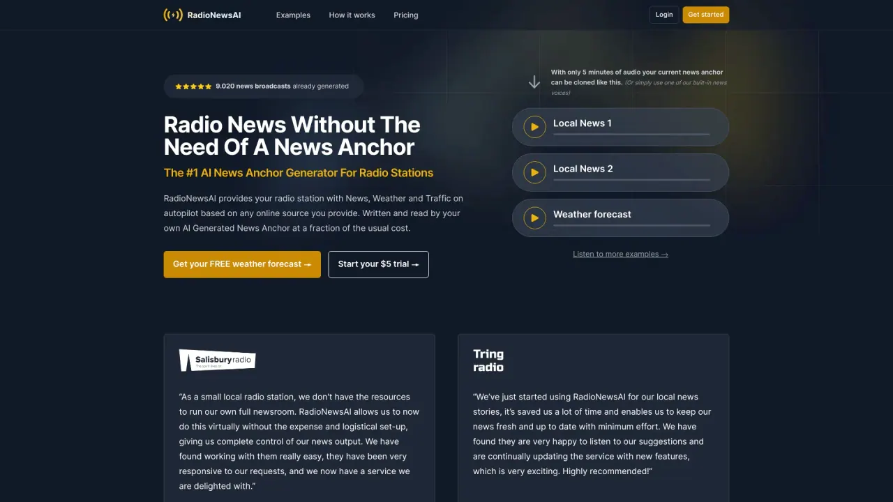 Audio.co screenshot