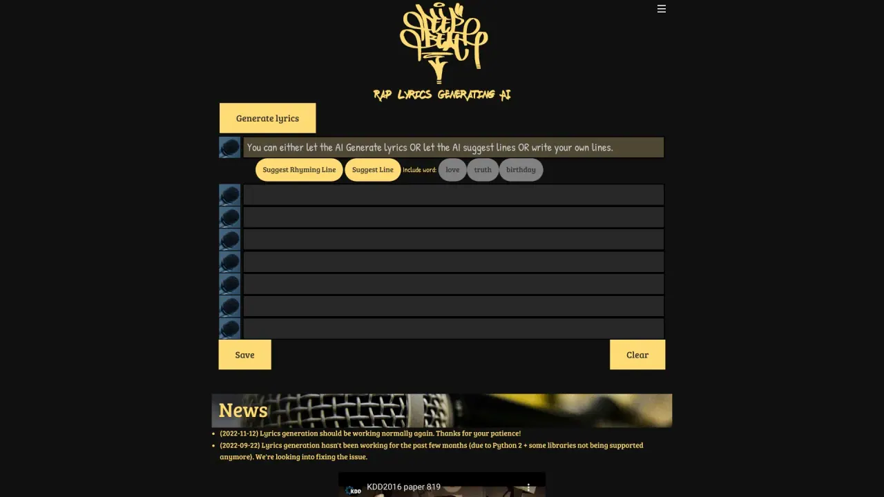 DeepBeat screenshot