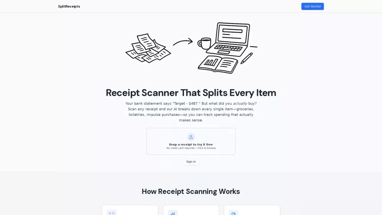 SplitReceipts screenshot