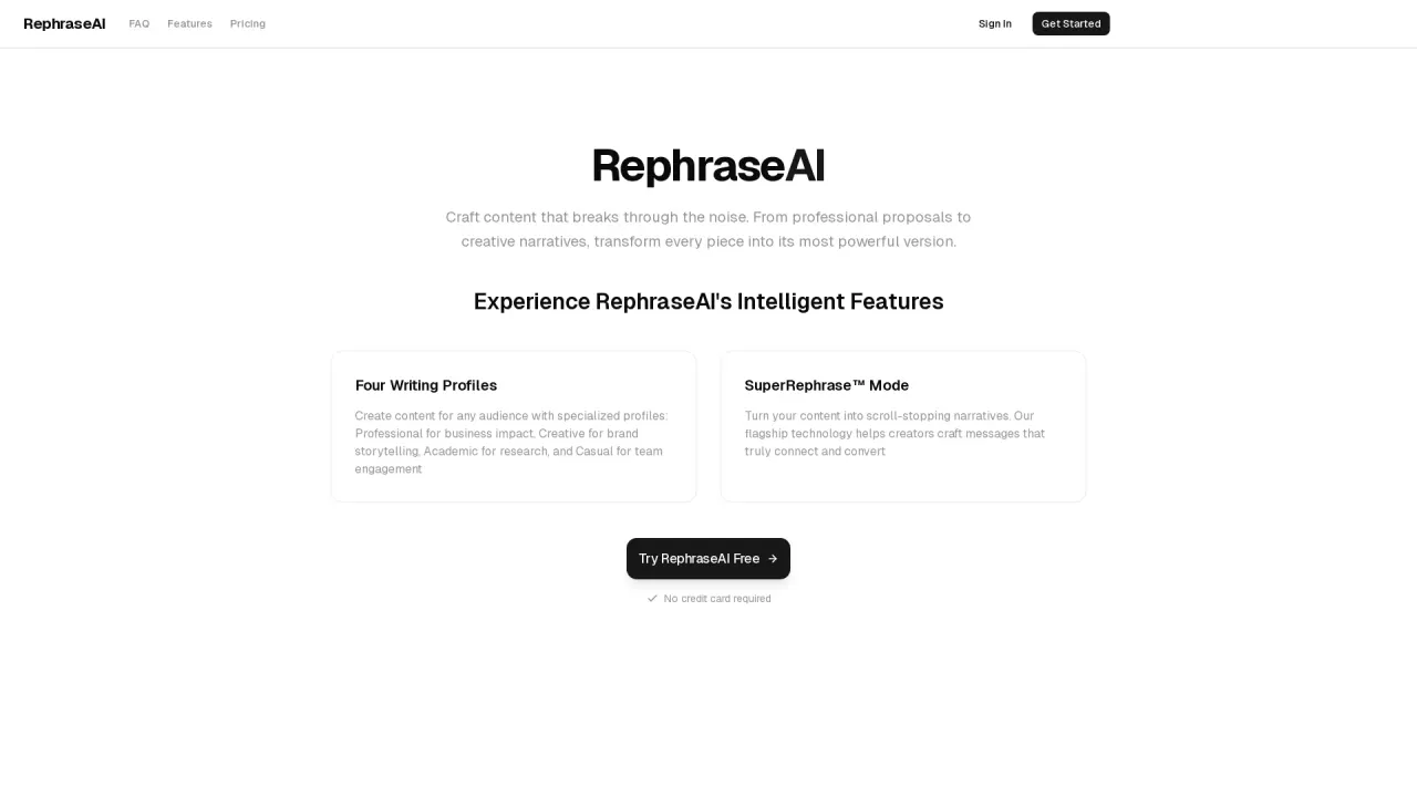 RephraseAI screenshot
