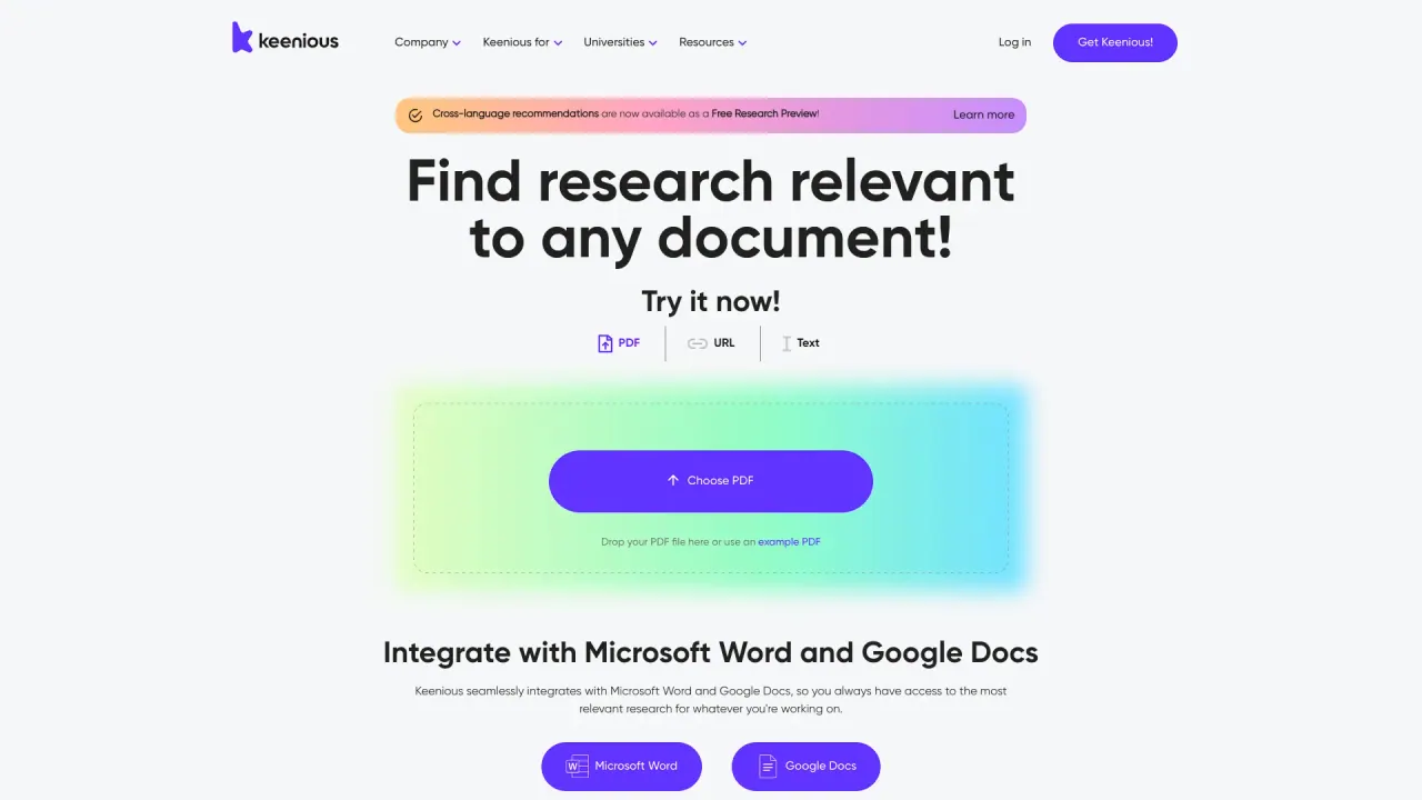Keenious screenshot