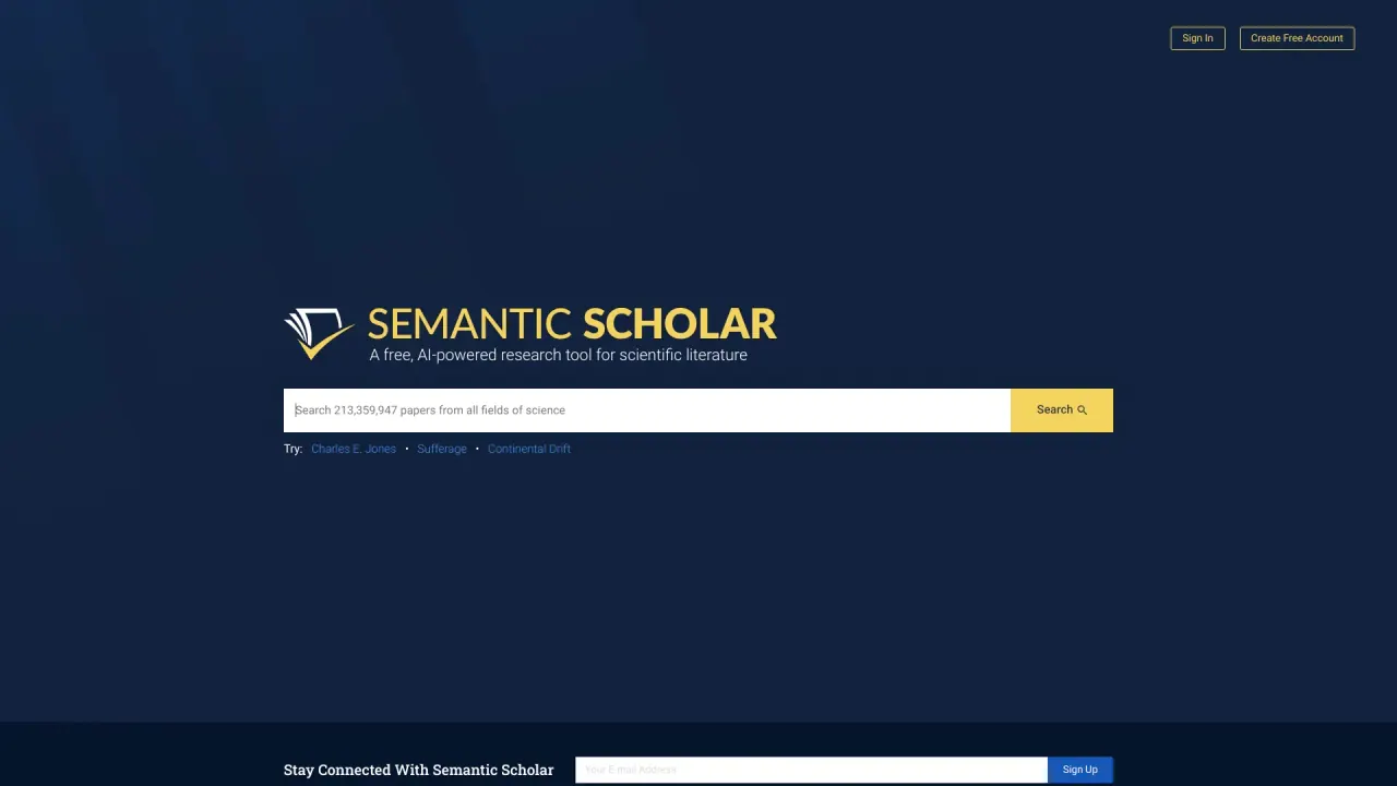 Semanticscholar screenshot
