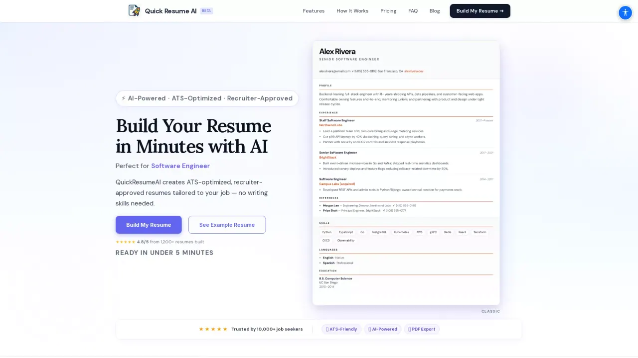 QuickResumeAi screenshot