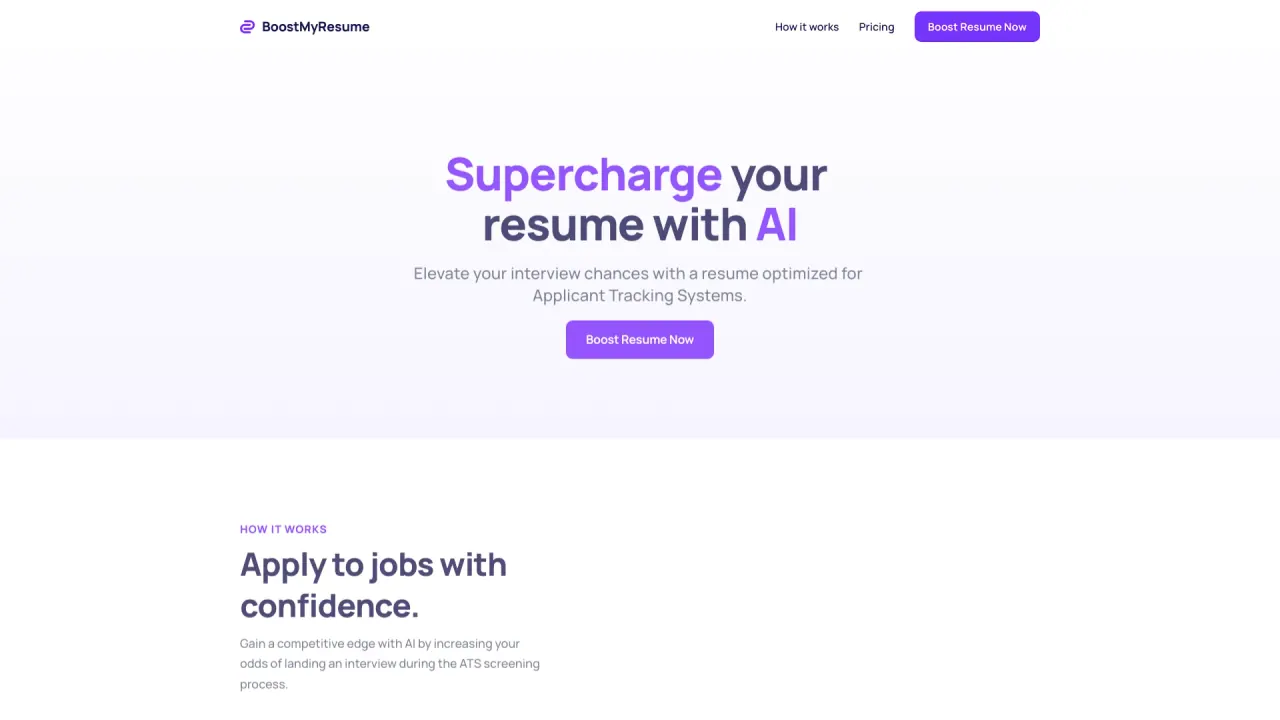 Boost My Resume screenshot
