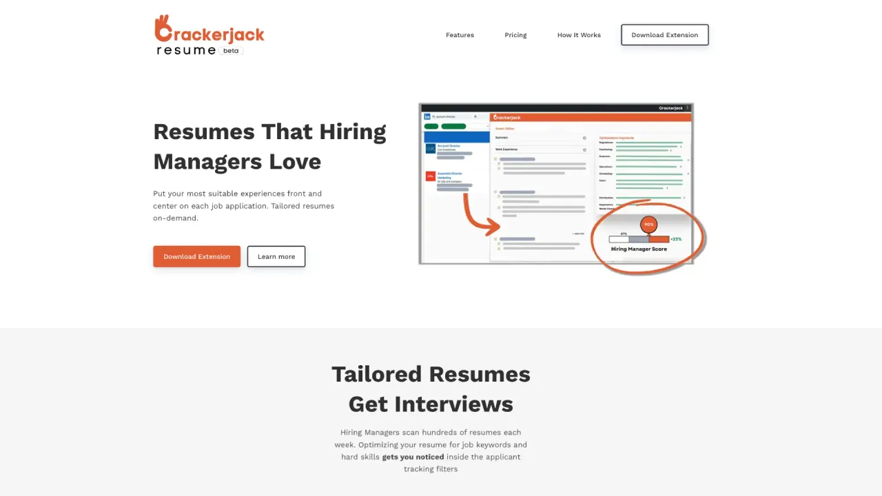 Crackerjack Resume screenshot